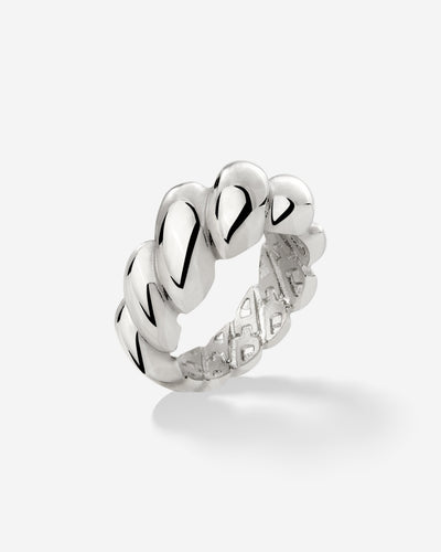 Bold Twist Ring Silver