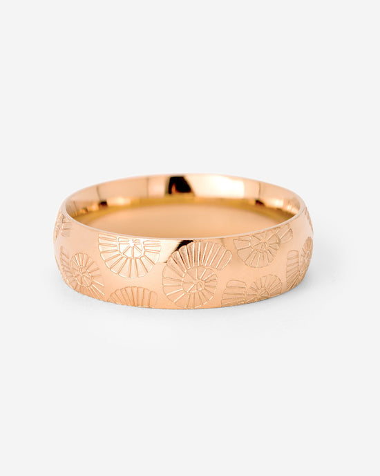 Ammonite Shell Ring Rose Gold