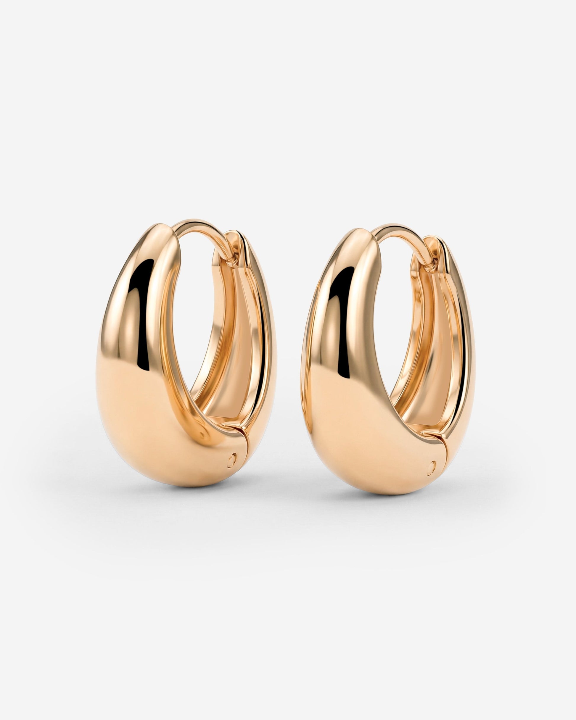Gilded Curve Hoops Rose Gold