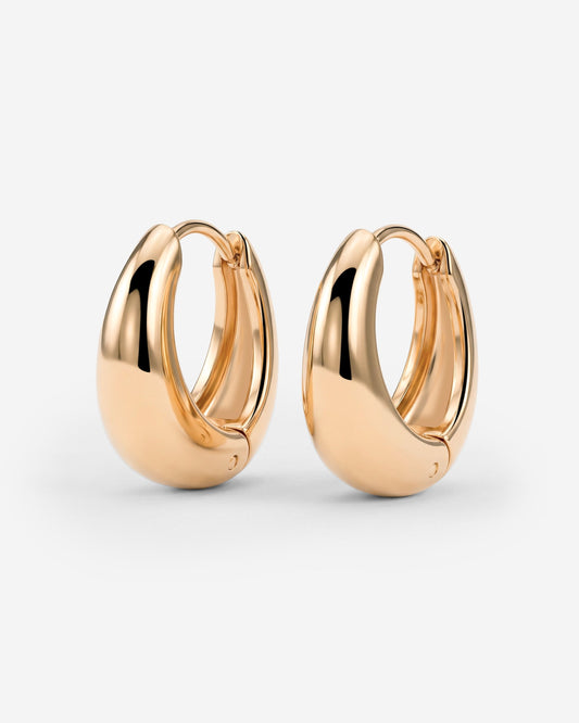 Gilded Curve Hoops Rose Gold
