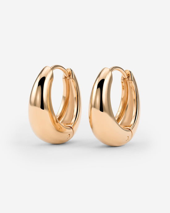 Gilded Curve Hoops Rose Gold