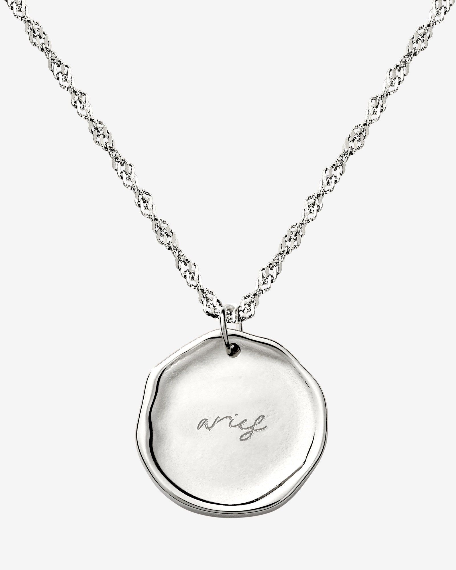 Zodiac Necklace – Aries Silver