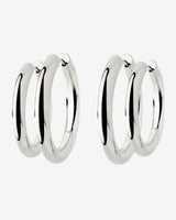 Chunky Lover Hoop Set Large Silver