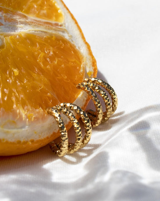 Triple Trouble Studs Rose Gold