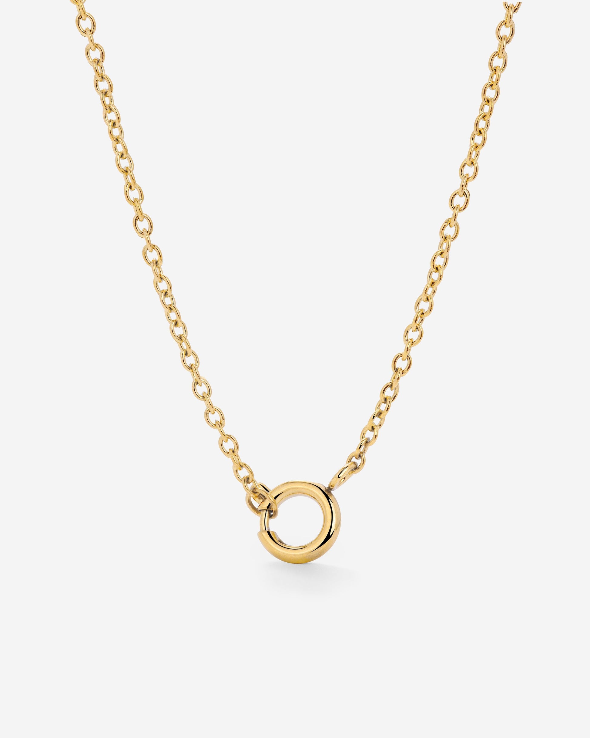 Classic Chain Charm Necklace gold