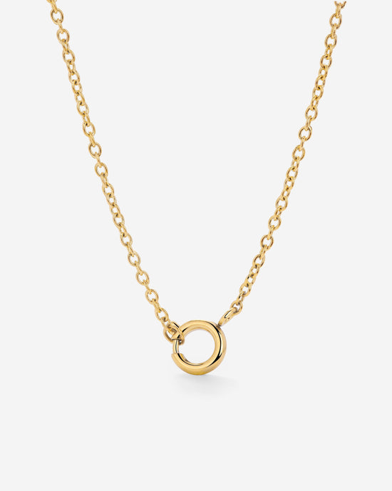 Classic Chain Charm Necklace Gold
