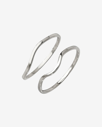 Skinny Dip Ring Duo Silver