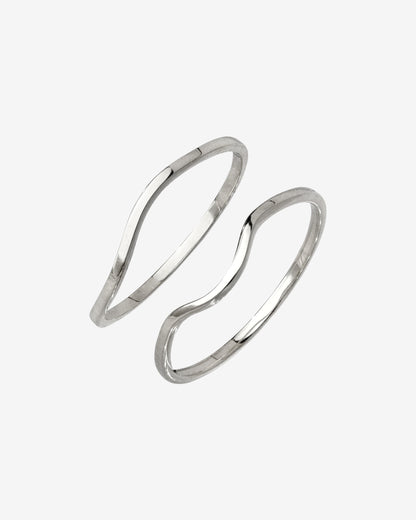 Skinny Dip Ring Duo Silver