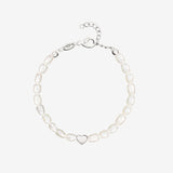 Love me a Pearl Bracelet Silver