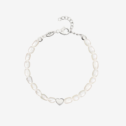 Love me a Pearl Bracelet Silver