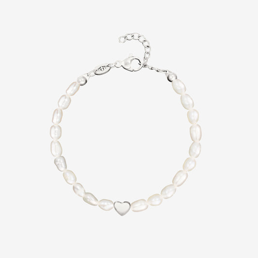 Love me a Pearl Bracelet Silver
