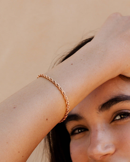 Rope Chain Bracelet Rose Gold
