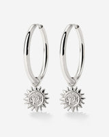Sunny Swirl Hoop Set Large Silver