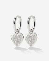 More Self-Love Hoop Set Small Silver