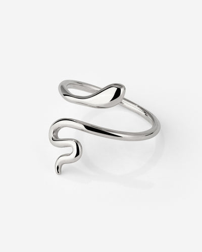 Slim Snake Ring Silver