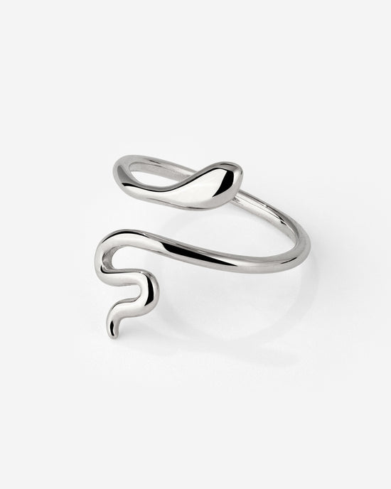 Slim Snake Ring Silver