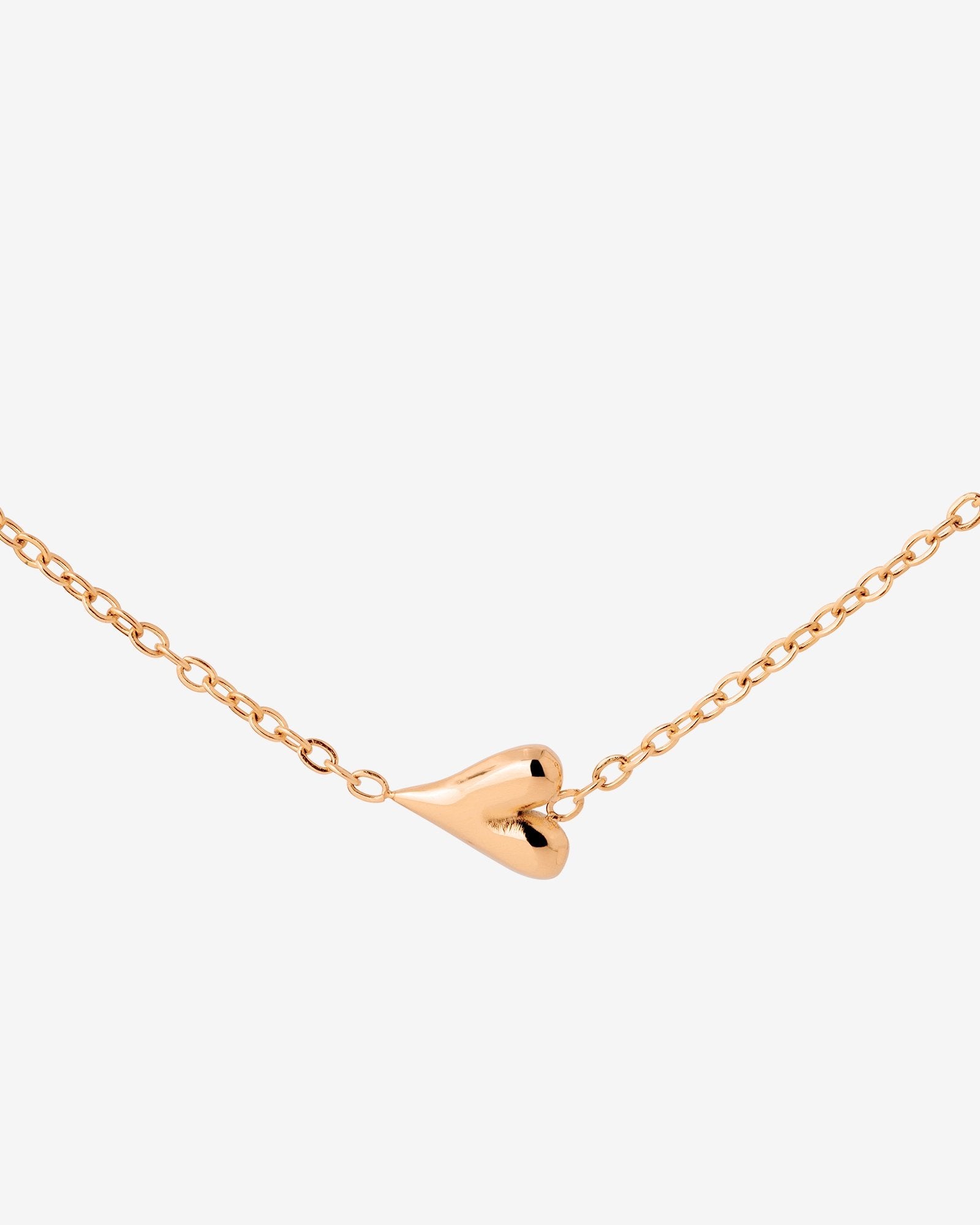 Flowy Heart Necklace Rose Gold