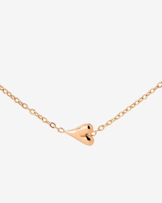 Flowy Heart Necklace Rose Gold