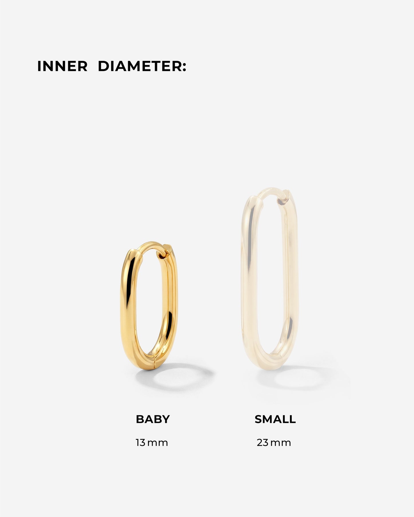Oval Hoops Baby Gold