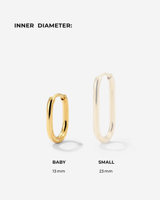 Oval Hoops Baby Rose Gold