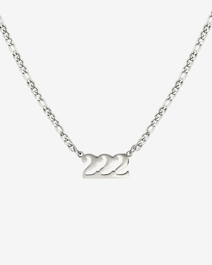 Angel Number Necklace Silber