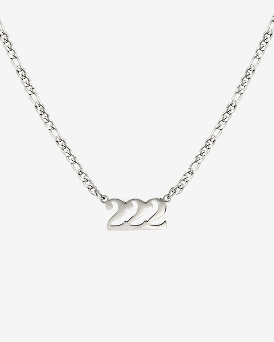 Angel Number Necklace Silver