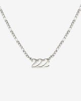 Angel Number Necklace Silver 222