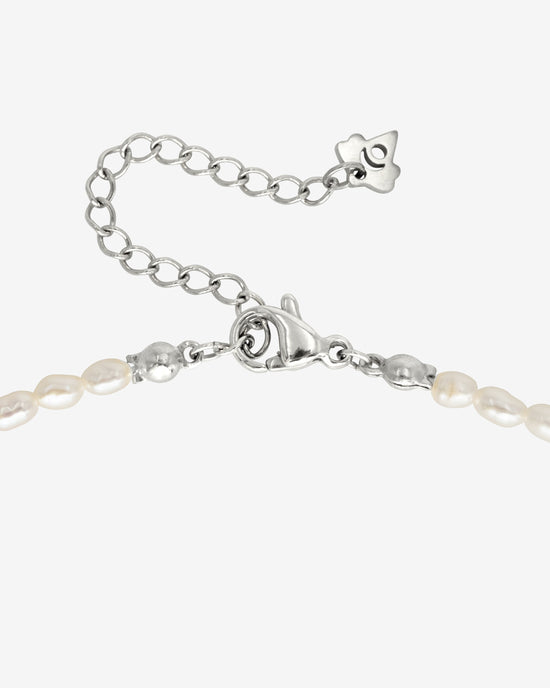 Fluidity Pearl Necklace Silver