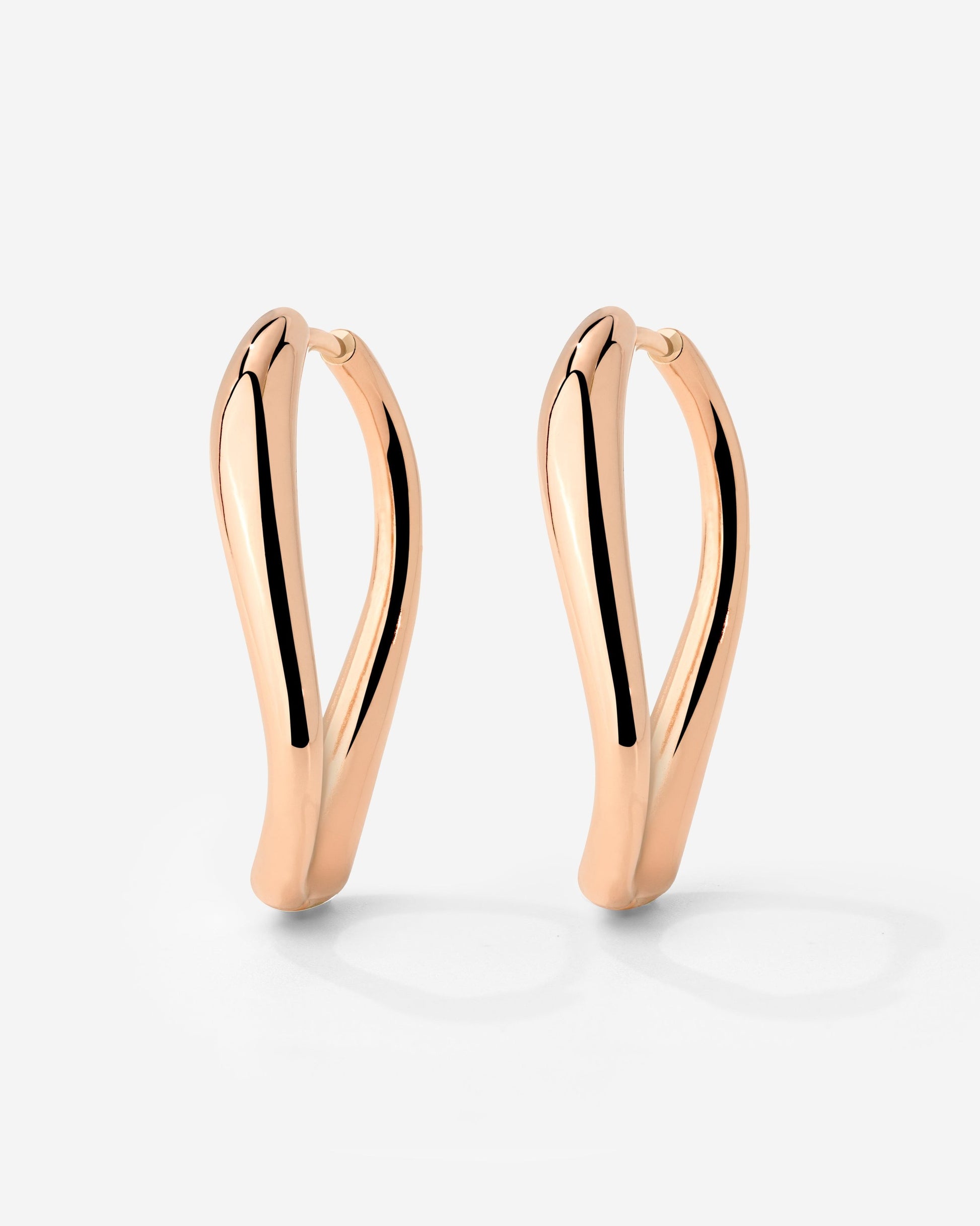 Timeless Oval Hoops Rose Gold