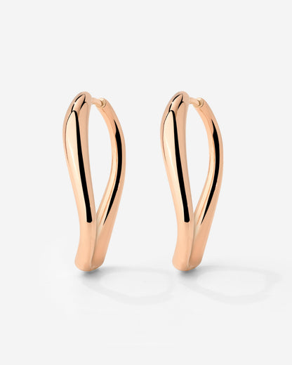 Timeless Oval Hoops Rose Gold