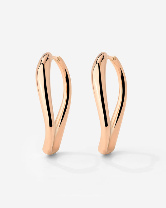 Timeless Oval Hoops Rose Gold