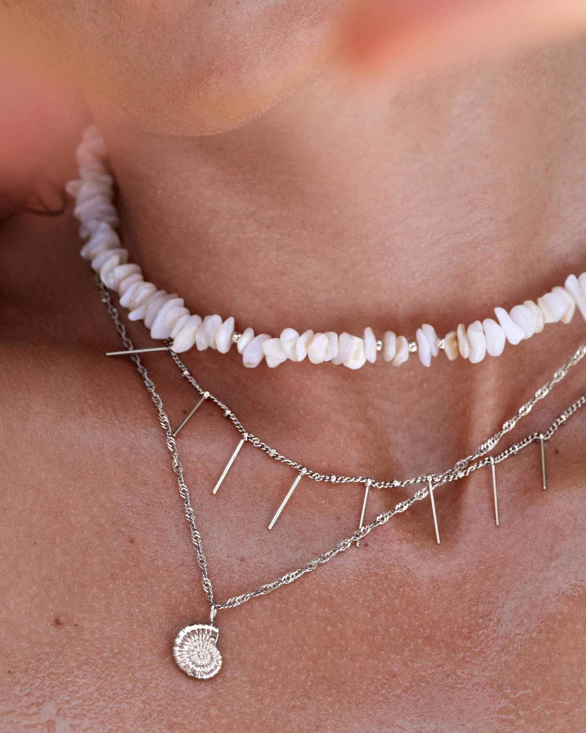 By the Beach Choker Silver