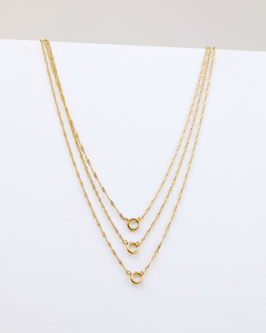 Singapore Chain Charm Necklace gold