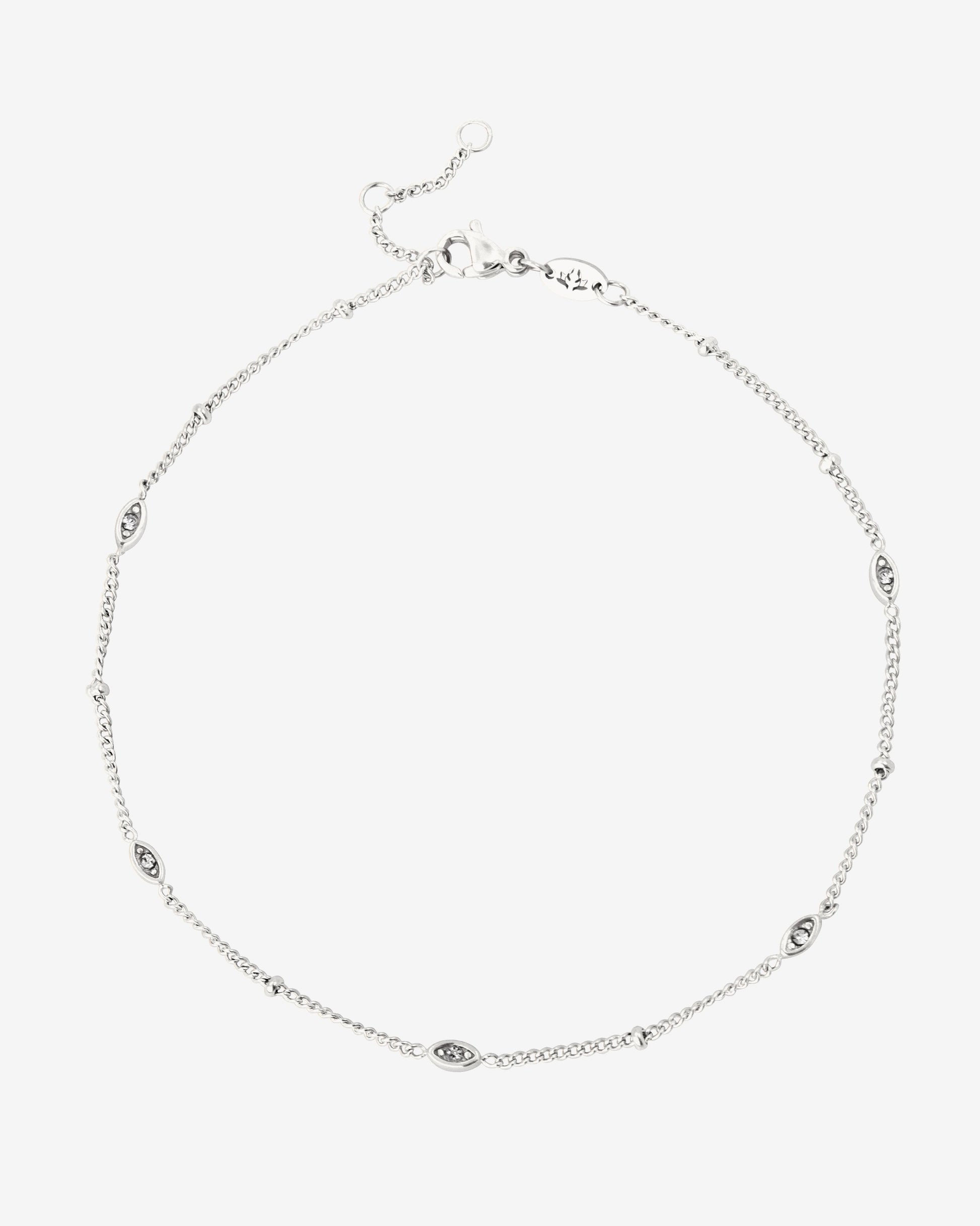 Sparkling Eyes Anklet Silver