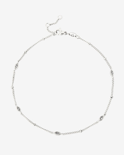 Sparkling Eyes Anklet Silver
