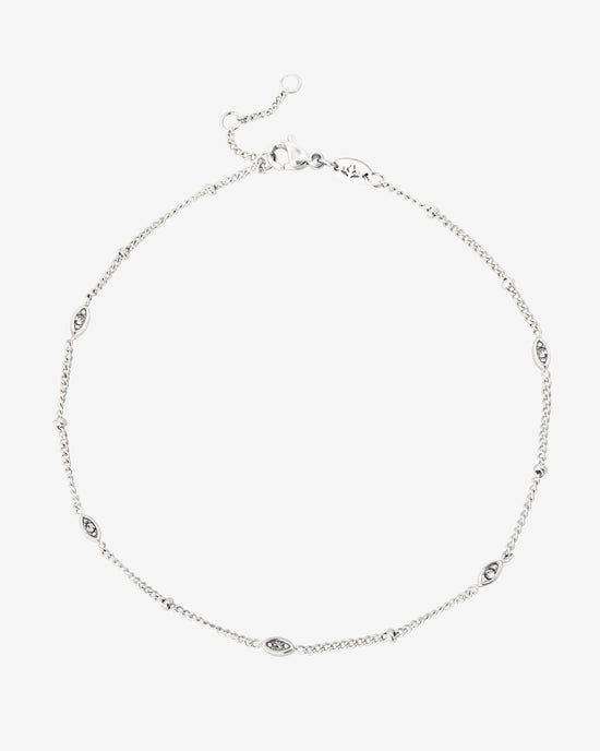 Sparkling Eyes Anklet Silver