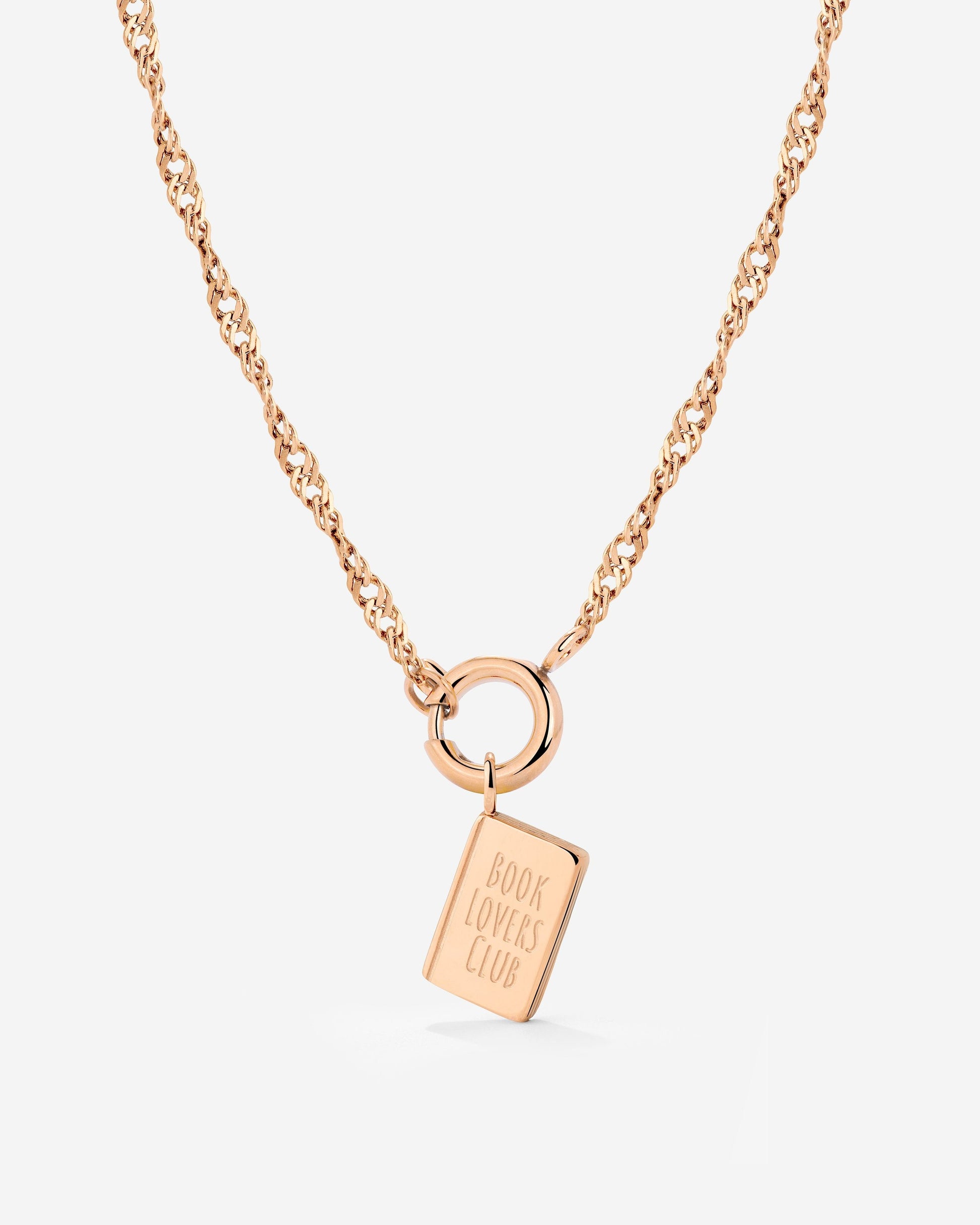 Book Lovers Club Singapore Chain Necklace Set Rose Gold