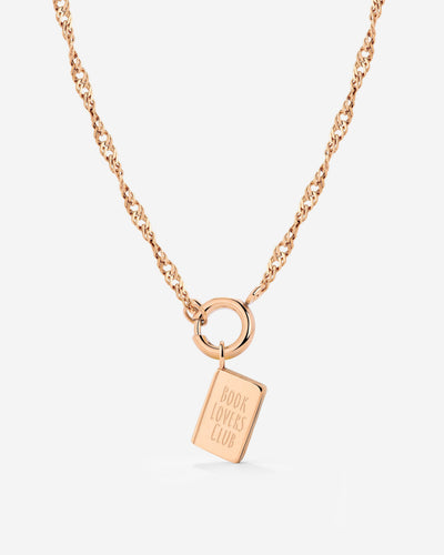 Book Lovers Club Singapore Chain Necklace Set Rose Gold