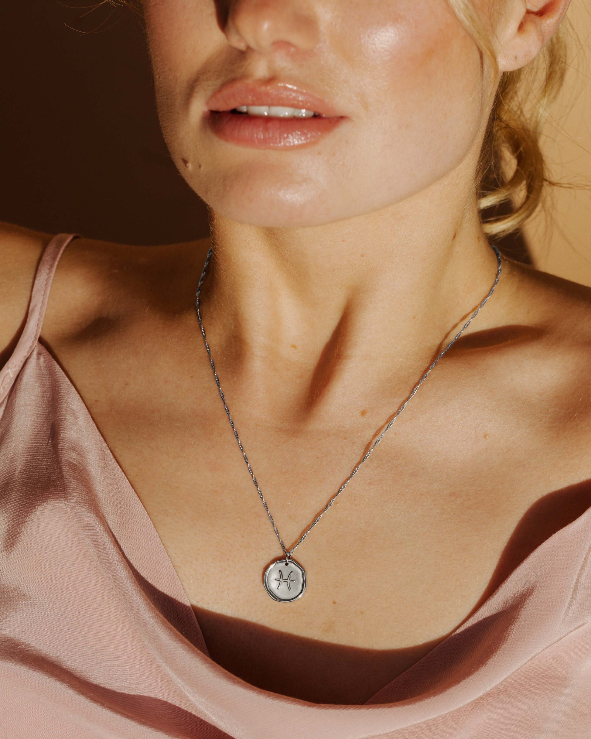 Zodiac Necklace – Pisces Silver