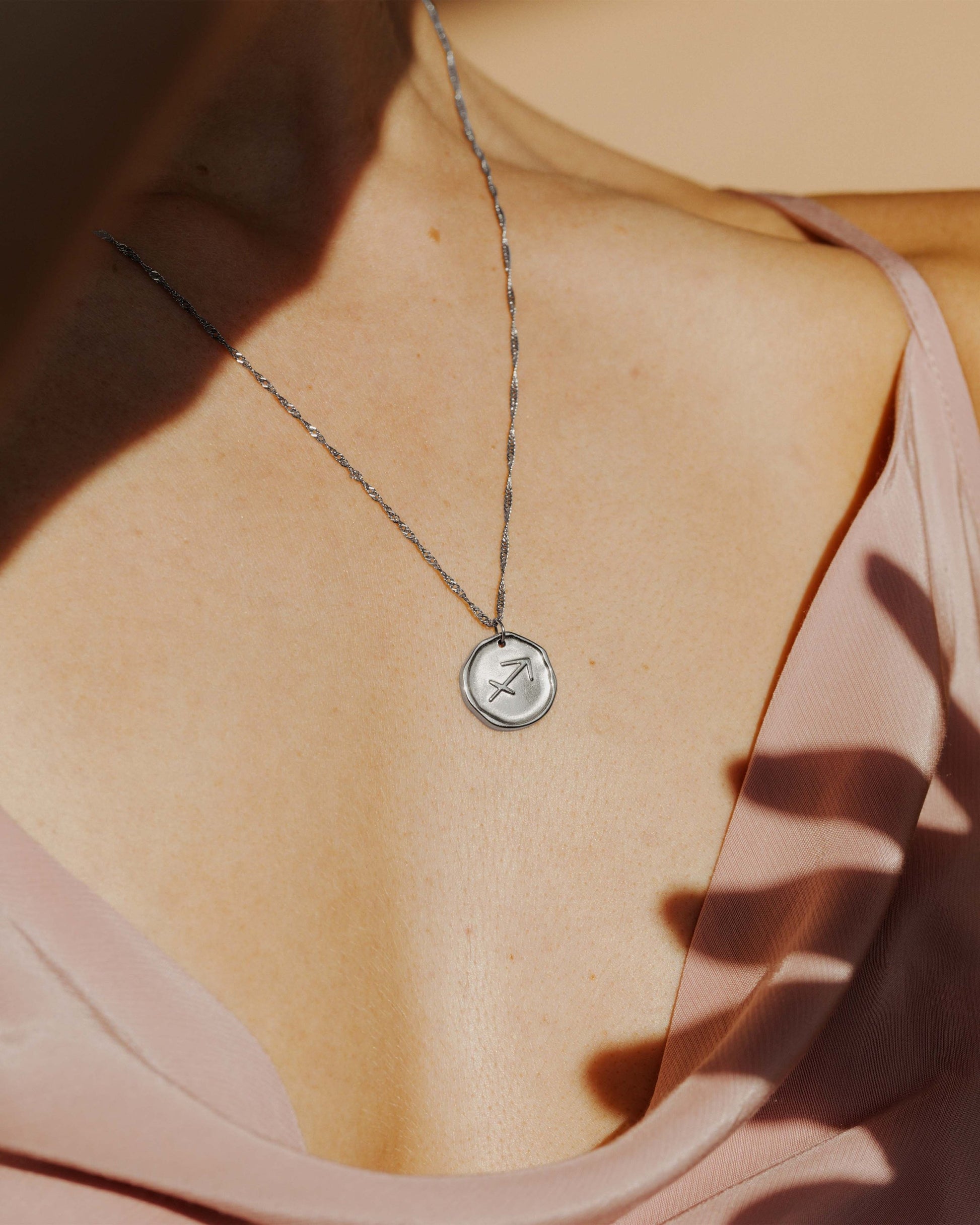 Zodiac Necklace – Sagittarius Silver
