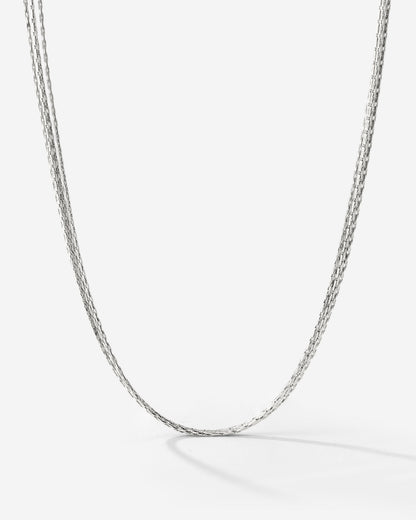 Cascade Layer Necklace Silver