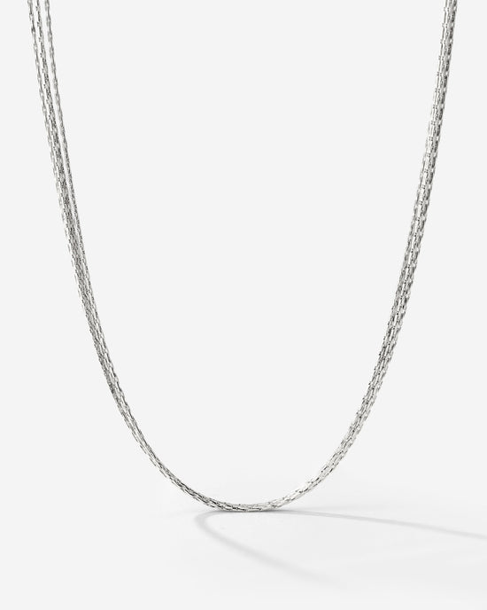 Cascade Layer Necklace Silver