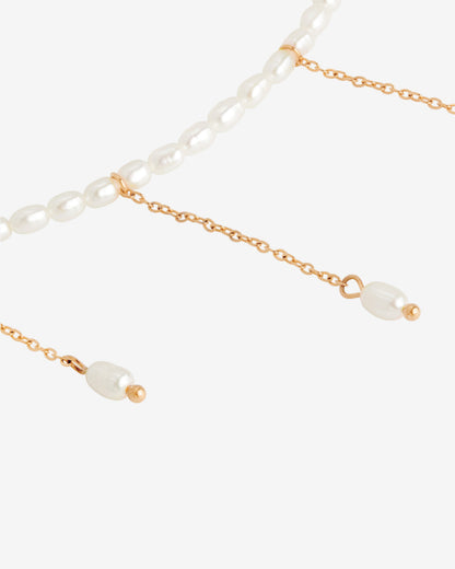 Lolas Love Pearl Power Necklace Rose Gold