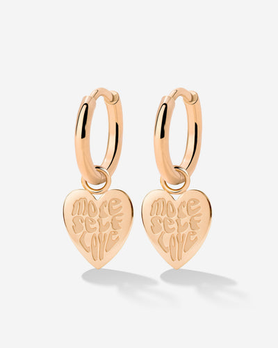 More Self-Love Hoop Set Small Rose Gold