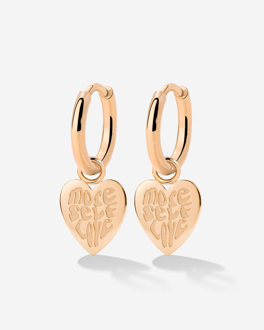 More Self-Love Hoop Set Small Rose Gold