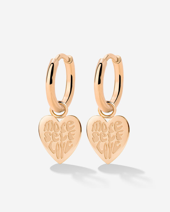 More Self-Love Hoop Set Small Rose Gold