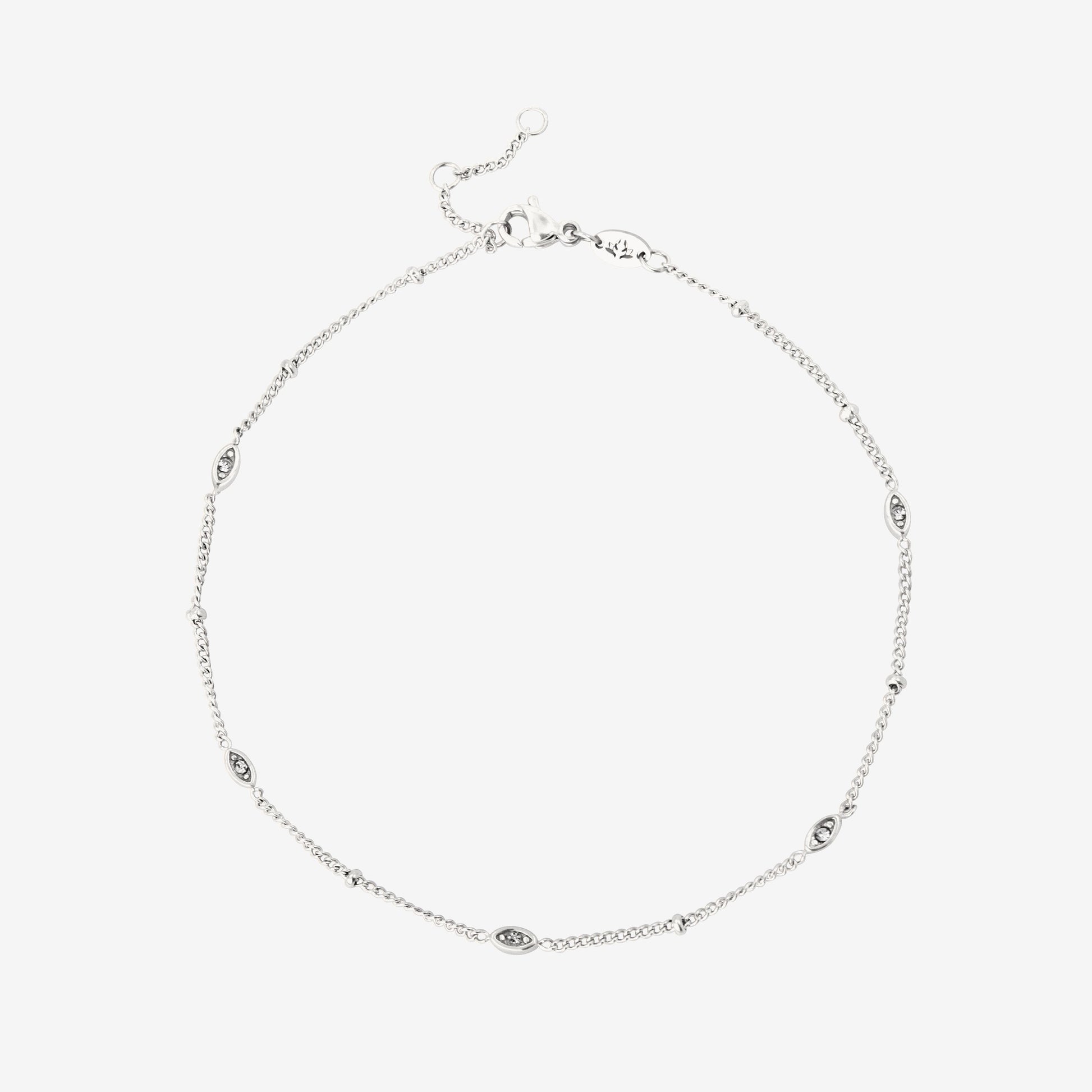 Sparkling Eyes Anklet Silver