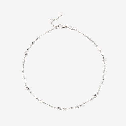 Sparkling Eyes Anklet Silver