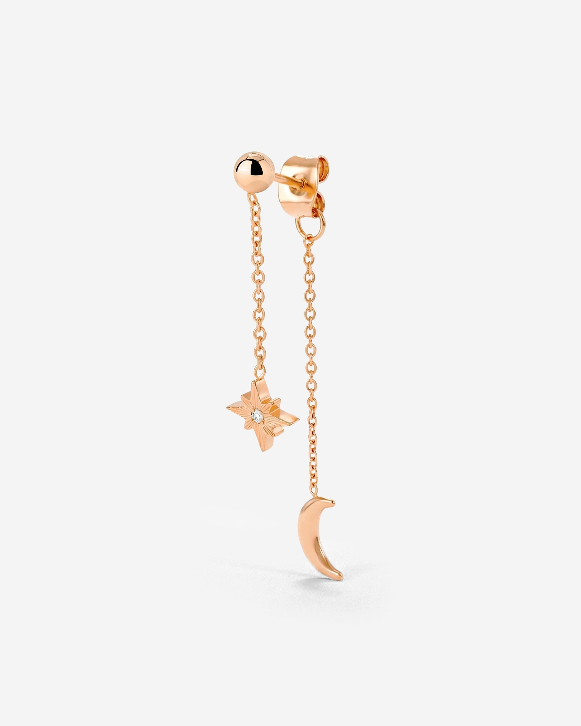 Shiny Ines Stud Earring Rose Gold