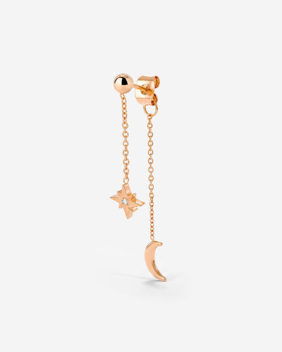 Shiny Ines Stud Earring Rose Gold